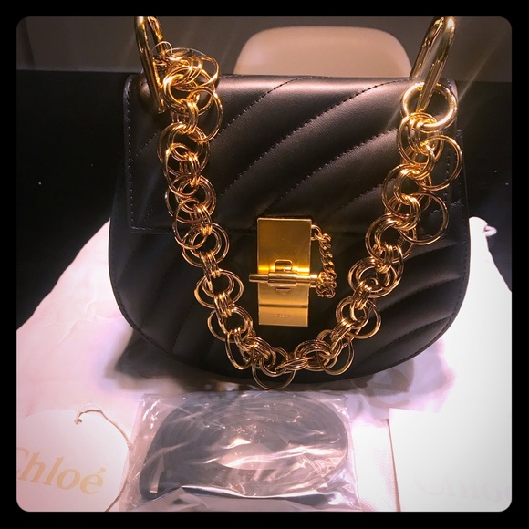 Chloe Handbags - CHLOE Calfskin Quilted Mini Drew Bijou Bag